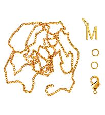 Me&My BOX Necklace w. Letter - M - Gold plated Me&My BOX Necklace w. Letter - M - Gold plated