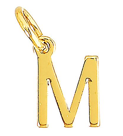 Me&My BOX Necklace w. Letter - M - Gold plated