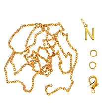 Me&My BOX Necklace w. Letter - N - Gold plated Me&My BOX Necklace w. Letter - N - Gold plated