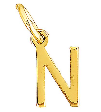 Me&My BOX Necklace w. Letter - N - Gold plated