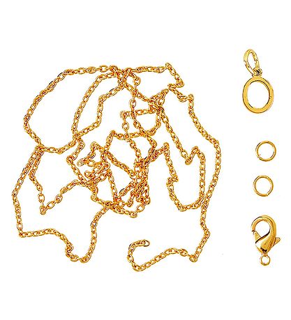 Me&My BOX Necklace w. Letter - O - Gold plated