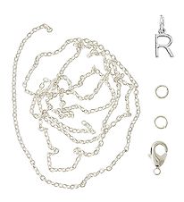 Me&My BOX Necklace w. Letter - R - Silver plated Me&My BOX Necklace w. Letter - R - Silver plated