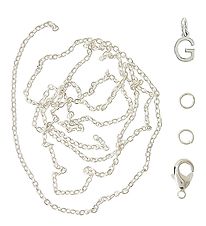 Me&My BOX Necklace w. Letter - G - Silver plated Me&My BOX Necklace w. Letter - G - Silver plated
