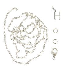 Me&My BOX Necklace w. Letter - H - Silver plated Me&My BOX Necklace w. Letter - H - Silver plated