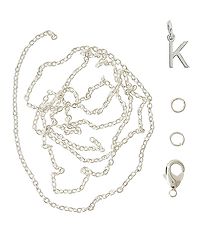 Me&My BOX Necklace w. Letter - K - Silver plated Me&My BOX Necklace w. Letter - K - Silver plated