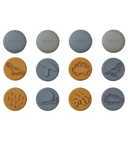 Liewood 스탬프 - 실리콘 - 12개입 - 얼 블루 멀티 믹스 Liewood 스탬프 - 실리콘 - 12개입 - 얼 블루 멀티 믹스