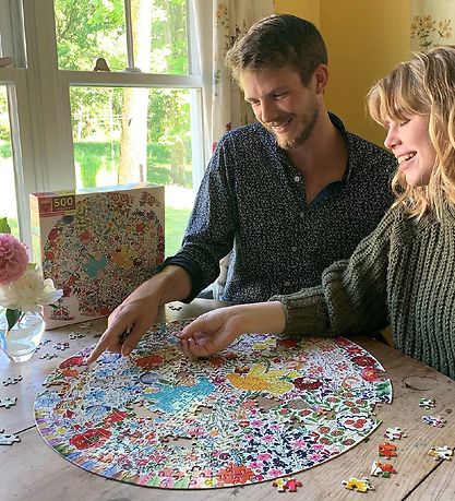 Eeboo Puzzlespiel - 500 Teile - Blue Bird & Yellow Bird Eeboo Puzzlespiel - 500 Teile - Blue Bird & Yellow Bird