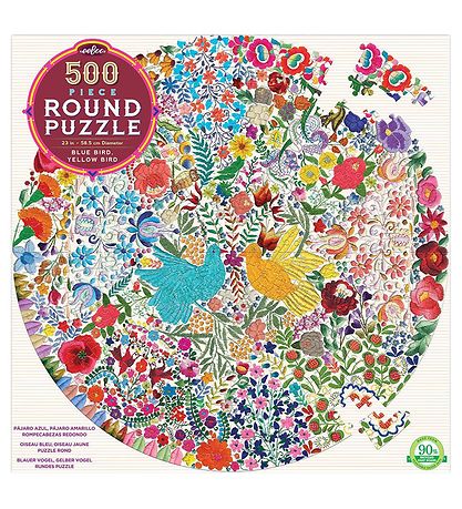 Eeboo Puzzlespiel - 500 Teile - Blue Bird & Yellow Bird Eeboo Puzzlespiel - 500 Teile - Blue Bird & Yellow Bird