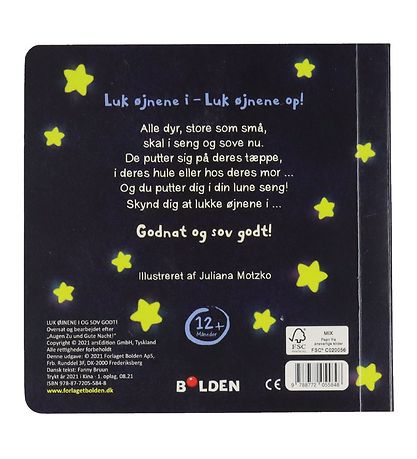 Forlaget Bolden Bok - Luk Øjnene I Og Sov Godt! - Danska