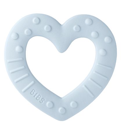 BIBS Teether - Heart - Baby Blue
