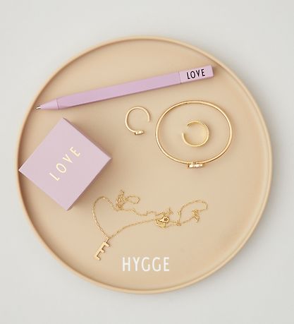 Design Letters Plate - Cozy - Favorite - Beige