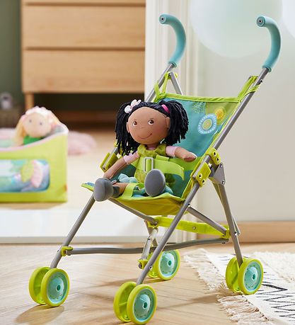 HABA Poppenwagen - Opvouwbaar - Groen/Lichtblauw