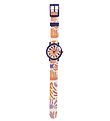 Djeco Wristwatch - Montre Feuilles - Purple/Orange/White