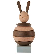 OYOY Stacking Tower - Rabbit - Nature/Dark OYOY Stacking Tower - Rabbit - Nature/Dark