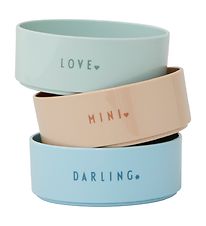 Design Letters Bowl Set - 3-Pack - Favorite - Green/Blue/Beige Design Letters Bowl Set - 3-Pack - Favorite - Green/Blue/Beige