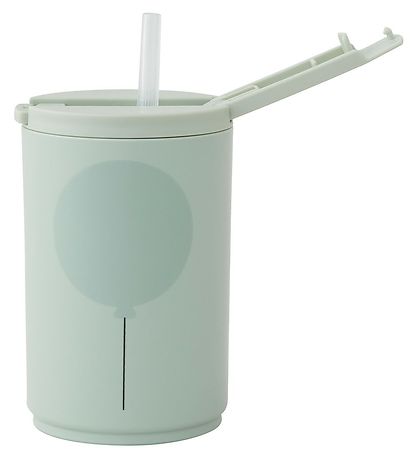 Design Letters Cup w. Straw - Kids - 330 mL - Green Ballo