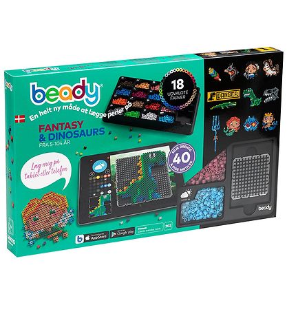 Beady Fantasy and Dinosaurs w. Pegboard - 4,500 Beads Beady Fantasy and Dinosaurs w. Pegboard - 4,500 Beads