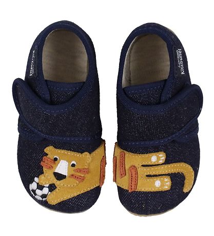 Living Kitzbühel Slippers - Night Blue w. Tiger