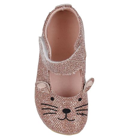 Living Kitzbühel Ballerina Slippers - Pink Glitter w. Cat