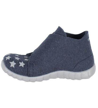 Superfit Tøfler - Ull - Blå m. Stjerner