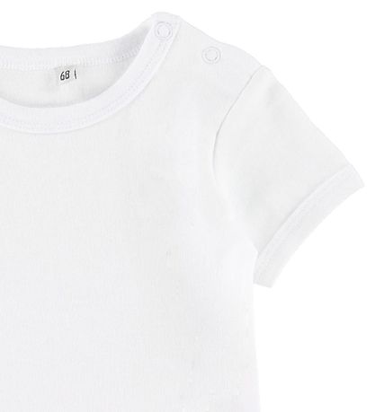 Pippi Baby Bodysuit - Basic - S/S - White Pippi Baby Bodysuit - Basic - S/S - White