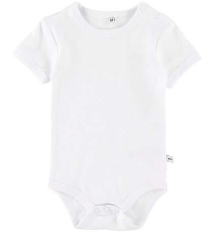 Pippi Baby Bodysuit - Basic - S/S - White Pippi Baby Bodysuit - Basic - S/S - White
