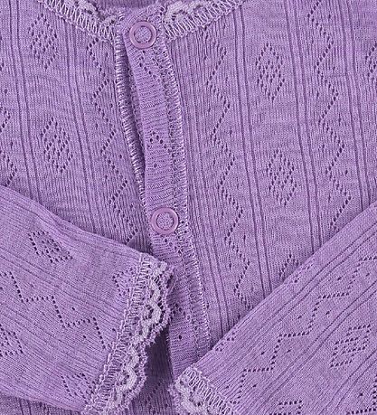 Joha Jumpsuit - Wool/Silk - Purple w. Pointelle