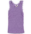 Joha Undershirt - Wool/Silk - Purple w. Pointelle Joha Undershirt - Wool/Silk - Purple w. Pointelle
