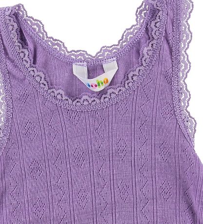 Joha Undershirt - Wool/Silk - Purple w. Pointelle Joha Undershirt - Wool/Silk - Purple w. Pointelle