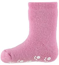 Joha Socken - Wolle - Rosa m. Anti-Rutsch Boden Joha Socken - Wolle - Rosa m. Anti-Rutsch Boden
