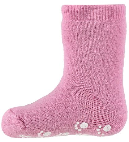 Chaussettes Joha - Laine - Rose Clair av. Antidérapant bas Chaussettes Joha - Laine - Rose Clair av. Antidérapant bas