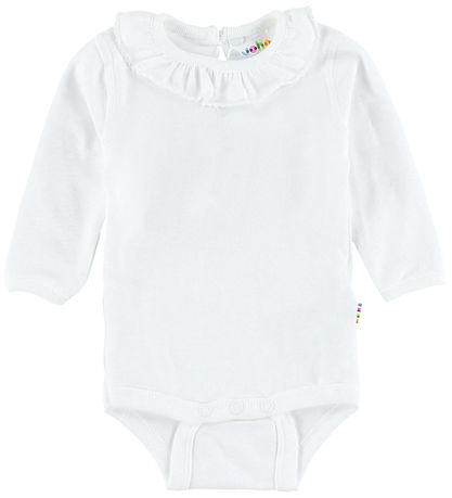 Joha Romper - l/s - Wit m. Kraag met ruches