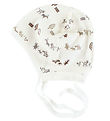 Joha Baby Hat w. Ears - Ivory w. Animals Joha Baby Hat w. Ears - Ivory w. Animals