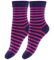 Fuzzies Socks - 2-Pack - Purple/Pink Striped