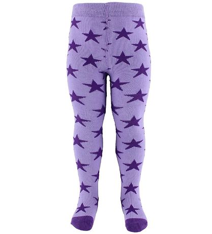 Fuzzies Tights - Lavender w. Purple Stars