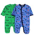 Pippi Nightsuits M/f - 2-Pack - Green/Blue w. Print