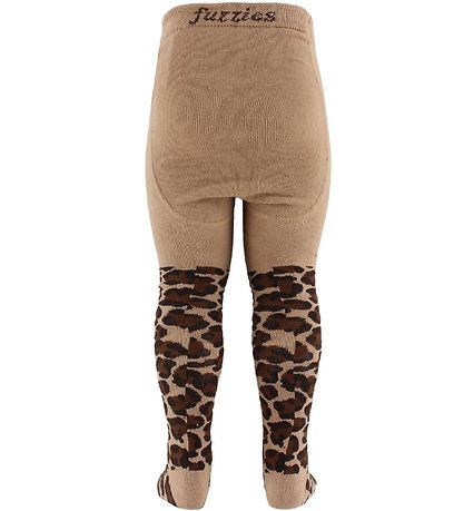Fuzzies Tights - Brown Leopard Print