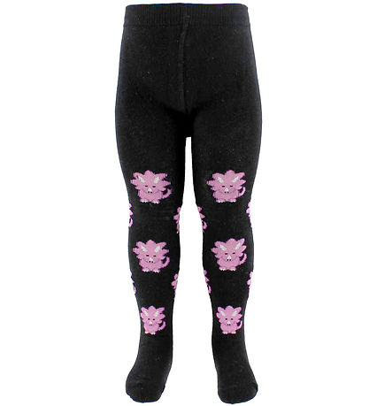 Fuzzies Tights - Black w. Dino Fuzzies Tights - Black w. Dino