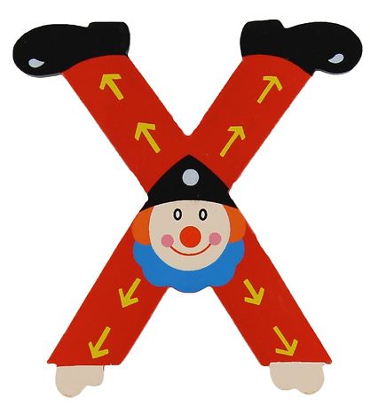 Petit Jour Paris Clowns Letter - X - Red Petit Jour Paris Clowns Letter - X - Red