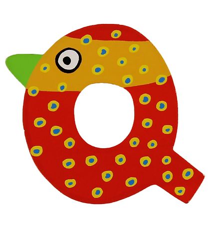 Petit Jour Paris Gek Bird Letter - Q - Rood Petit Jour Paris Gek Bird Letter - Q - Rood