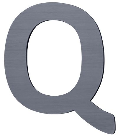 Sebra Wooden Letter - Q - Grey Sebra Wooden Letter - Q - Grey