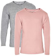 Minymo Blouse - 2-Pack - Pink/Grey Minymo Blouse - 2-Pack - Pink/Grey