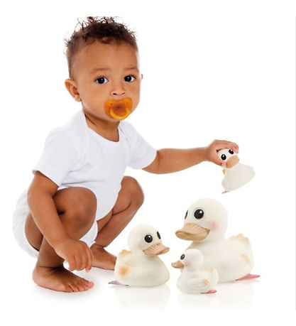 Hevea Rubber Bath Duck - Kawan Mini - White Hevea Rubber Bath Duck - Kawan Mini - White