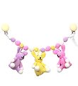 NatureZoo Pram Chain - 3 Rabbits - Lavender/Yellow/Pink