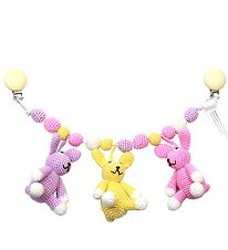 NatureZoo Pram Chain - 3 Rabbits - Lavender/Yellow/Pink NatureZoo Pram Chain - 3 Rabbits - Lavender/Yellow/Pink