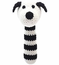NatureZoo Rattle - Sir Dog - Black/White NatureZoo Rattle - Sir Dog - Black/White