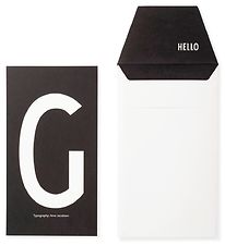 Carte av. Enveloppe Design Letters - Noir av. G Carte av. Enveloppe Design Letters - Noir av. G