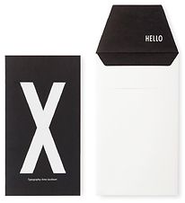 Carte av. Enveloppe Design Letters - Noir av. X Carte av. Enveloppe Design Letters - Noir av. X