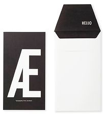 Carte av. Enveloppe Design Letters - Noir av. Æ Carte av. Enveloppe Design Letters - Noir av. Æ