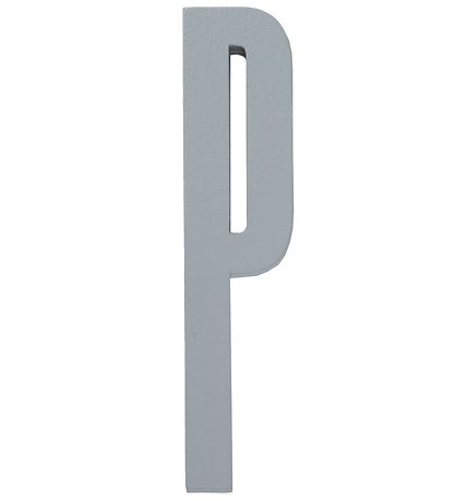 Design Letters Wooden Letter - P - Grey